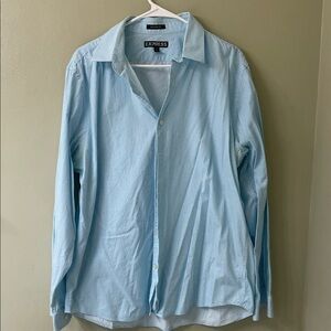 Express Sky Blue Collared Shirt